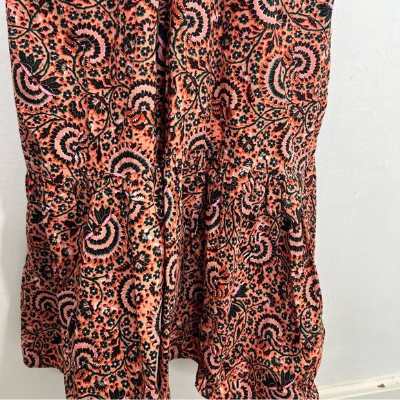 A.L.C. Lilah Floral Midi Dress in Coral Multi Size 8 - Picture 7 of 16